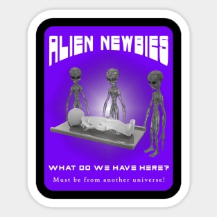 Alien Newbies - Purple and White Sticker